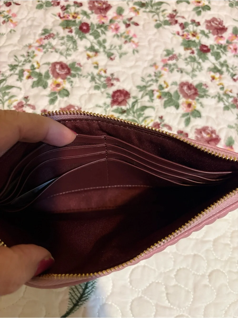 Coach quilted leather